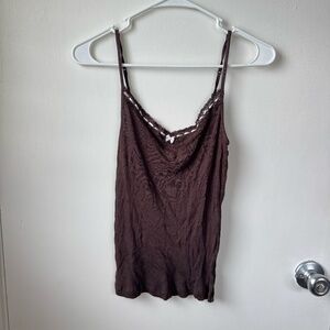 GAP brown spaghetti strap tank top, size small, Coquette aesthetic